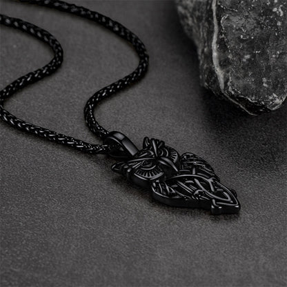 Celtic Owl Pendant Necklace Amulet Jewelry for