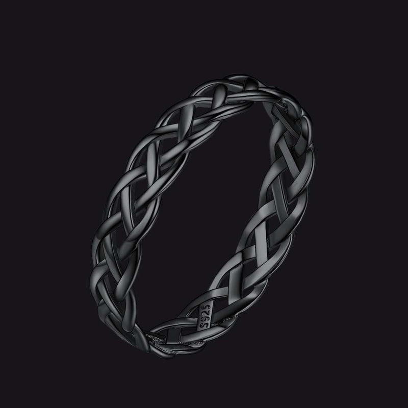 Sterling Silver Celtic Knot Wedding Band Ring for