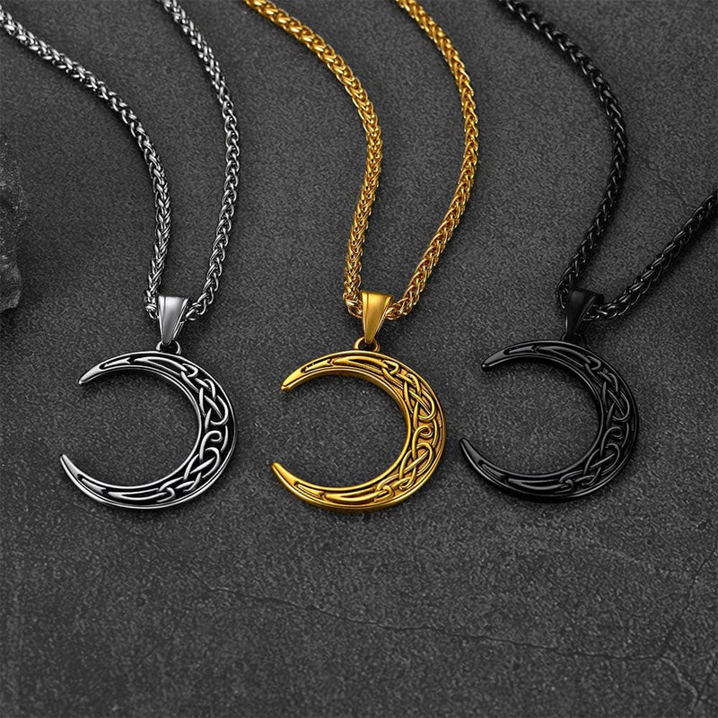 Flash Celtic Crescent Moon Necklace for /
