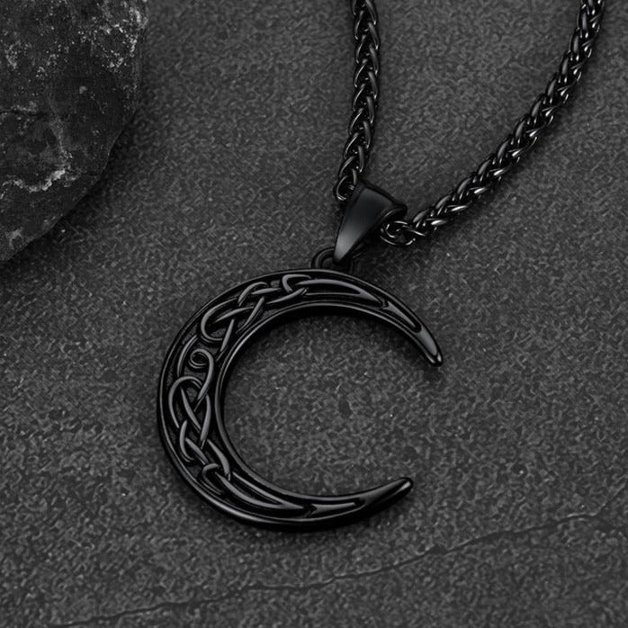 Flash Celtic Crescent Moon Necklace for /