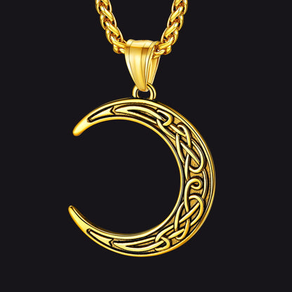 Flash Celtic Crescent Moon Necklace for /