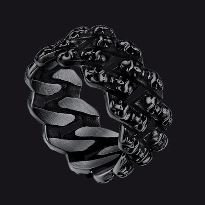 Stainless Steel Skull Chain Ring for