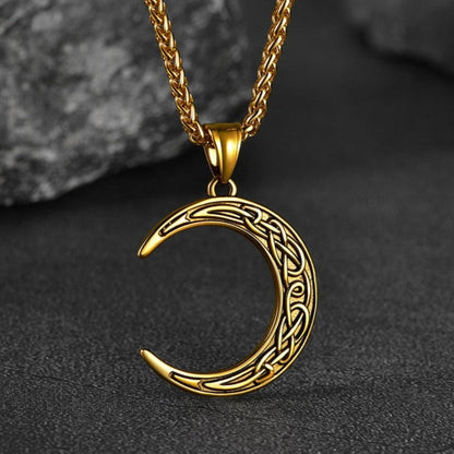 Flash Celtic Crescent Moon Necklace for /