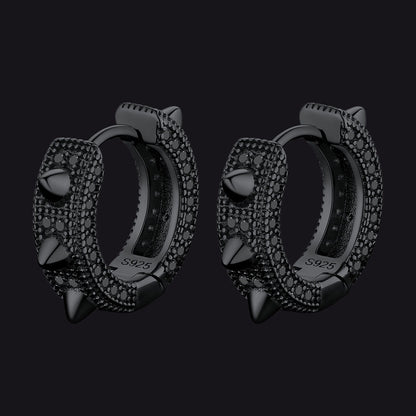 Punk Rivet Huggie Hoop Earrings for