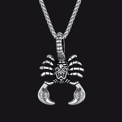 Celtic Knot Scorpion Pendant Necklace for
