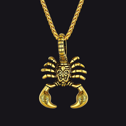 Celtic Knot Scorpion Pendant Necklace for