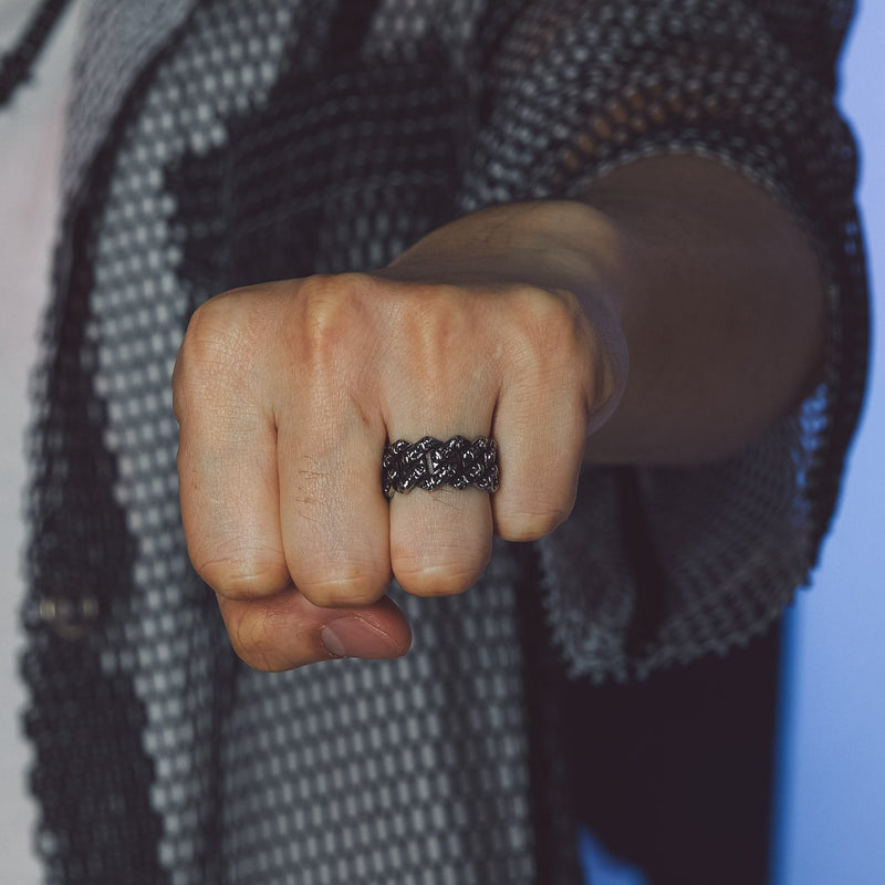 Stainless Steel Skull Chain Ring for