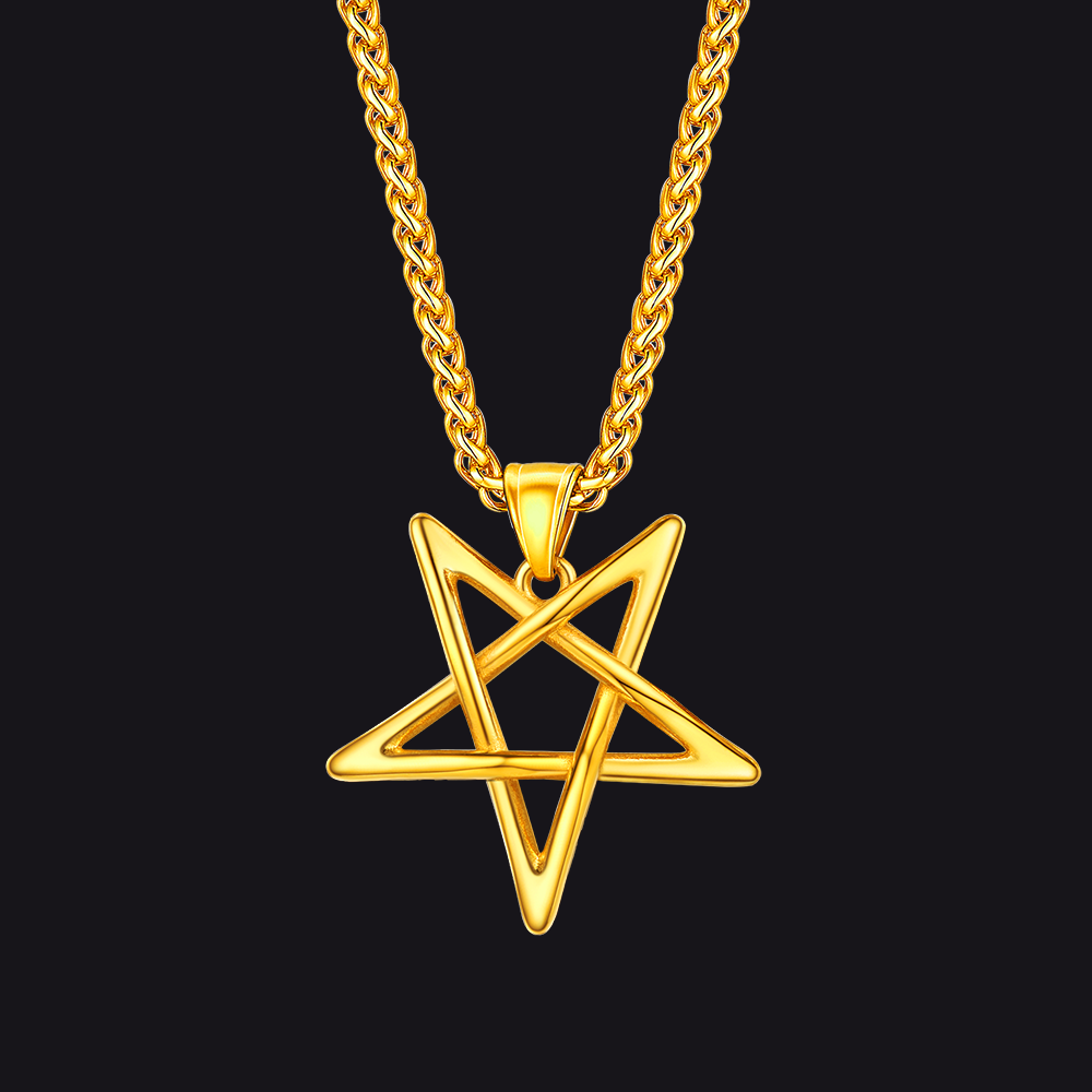 Solomon Satanic Inverted Pentagram Pendant Necklace