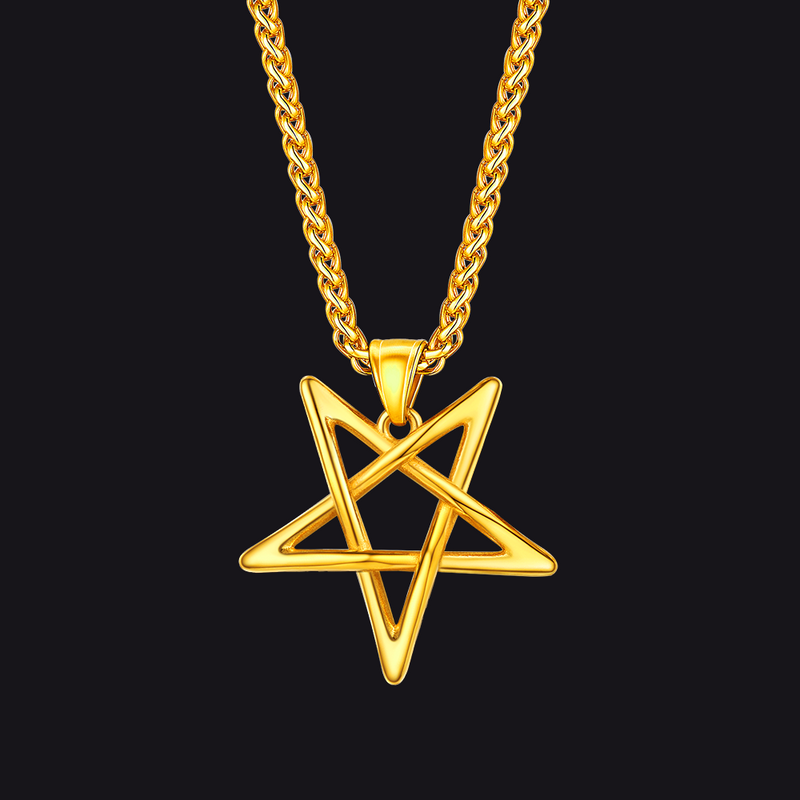 Solomon Satanic Inverted Pentagram Pendant Necklace