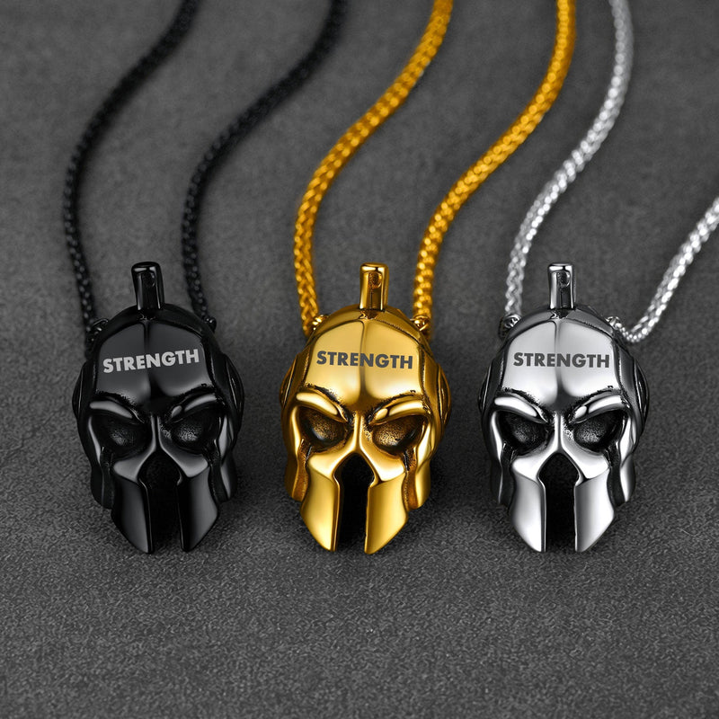 Flash Spartan Helmet Pendant Necklace Greece Jewelry for