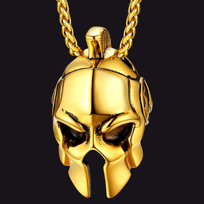 Flash Spartan Helmet Pendant Necklace Greece Jewelry for