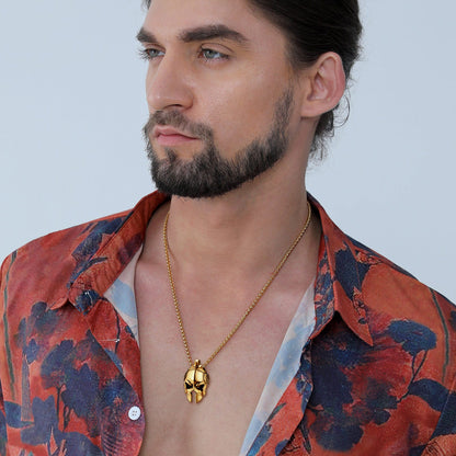 Flash Spartan Helmet Pendant Necklace Greece Jewelry for
