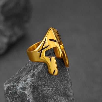 Spartan Warrior Mask Helmet Ring for