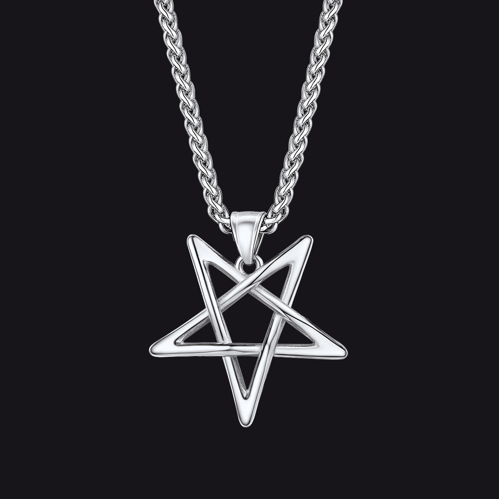 Solomon Satanic Inverted Pentagram Pendant Necklace