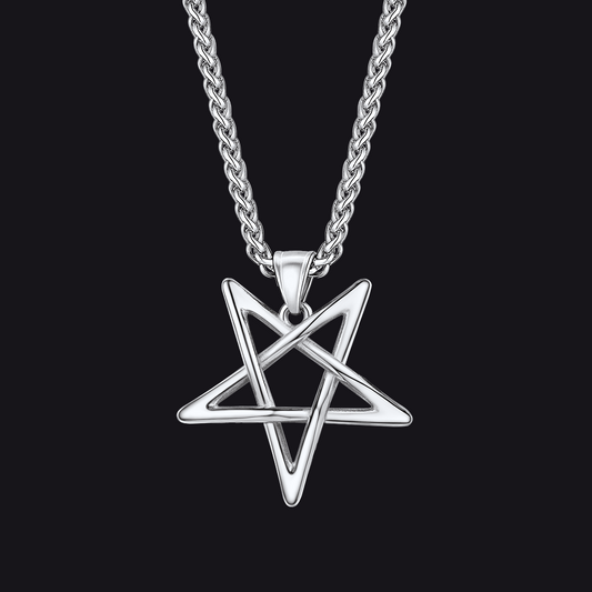 Solomon Satanic Inverted Pentagram Pendant Necklace