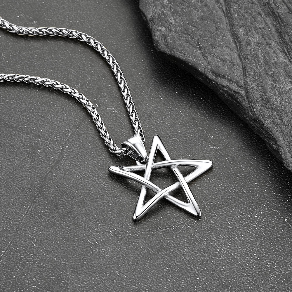 Solomon Satanic Inverted Pentagram Pendant Necklace