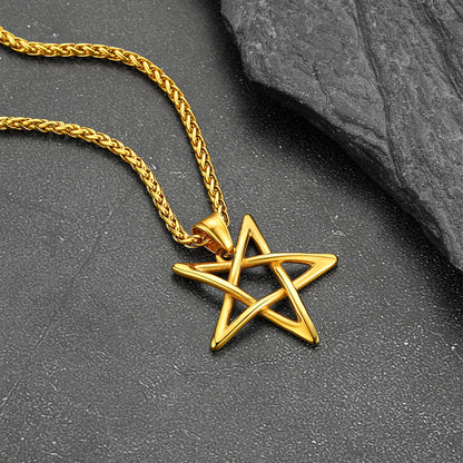 Solomon Satanic Inverted Pentagram Pendant Necklace