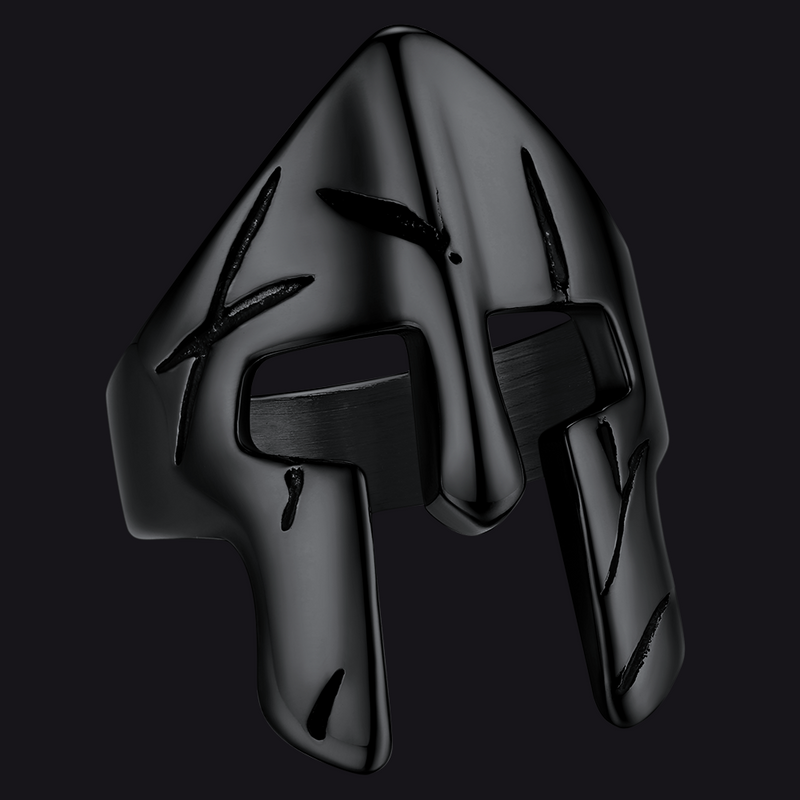 Spartan Warrior Mask Helmet Ring for