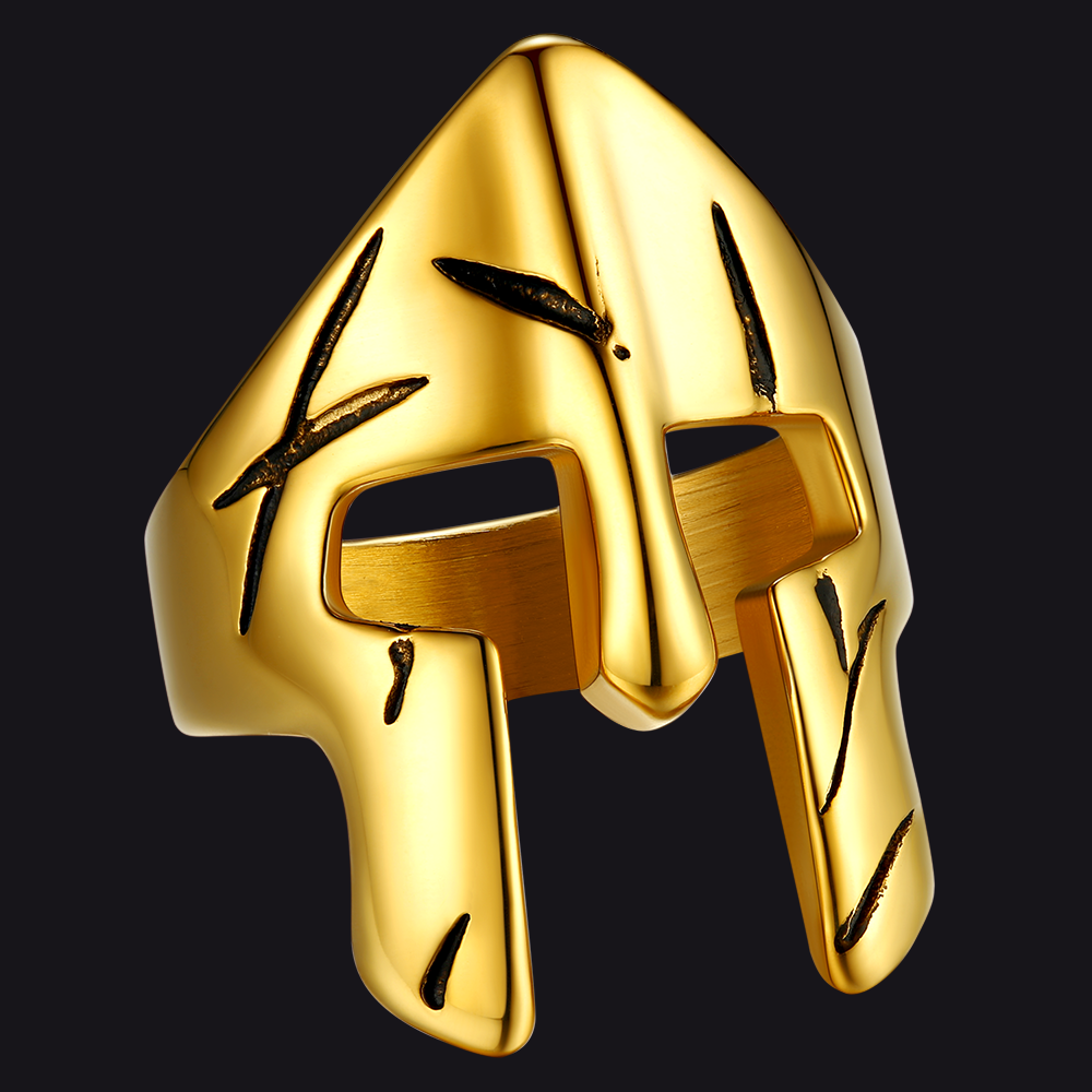 Spartan Warrior Mask Helmet Ring for