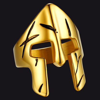 Spartan Warrior Mask Helmet Ring for