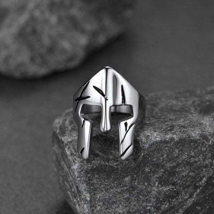 Spartan Warrior Mask Helmet Ring for