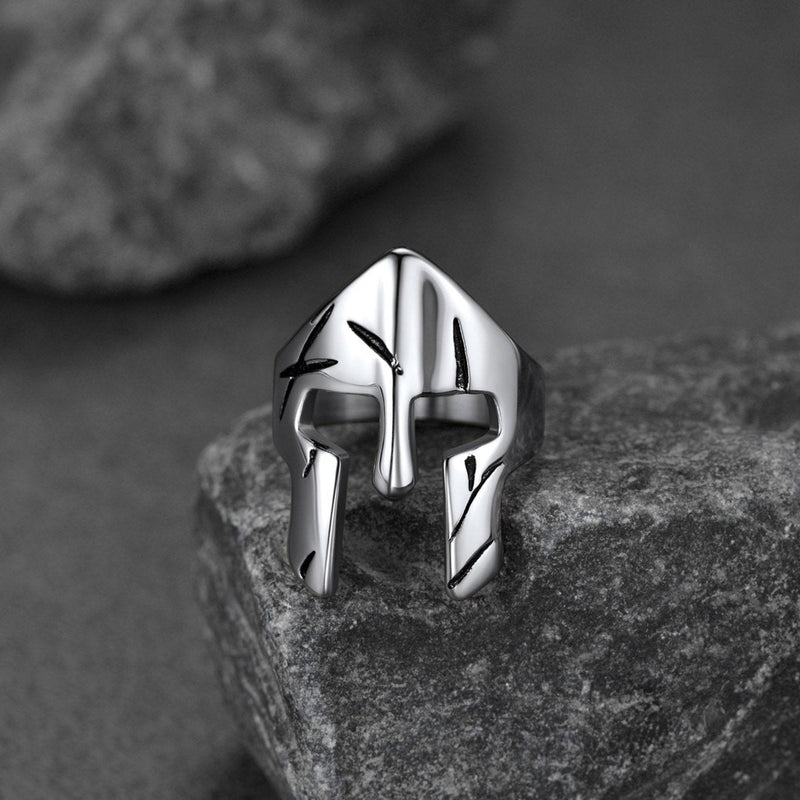 Spartan Warrior Mask Helmet Ring for
