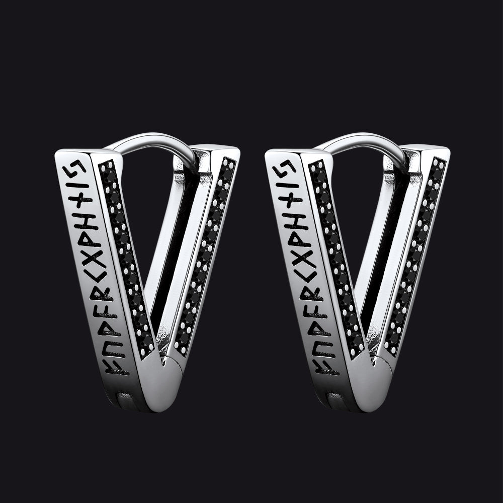 Classic Triangle Huggie Hoop Earrings for
