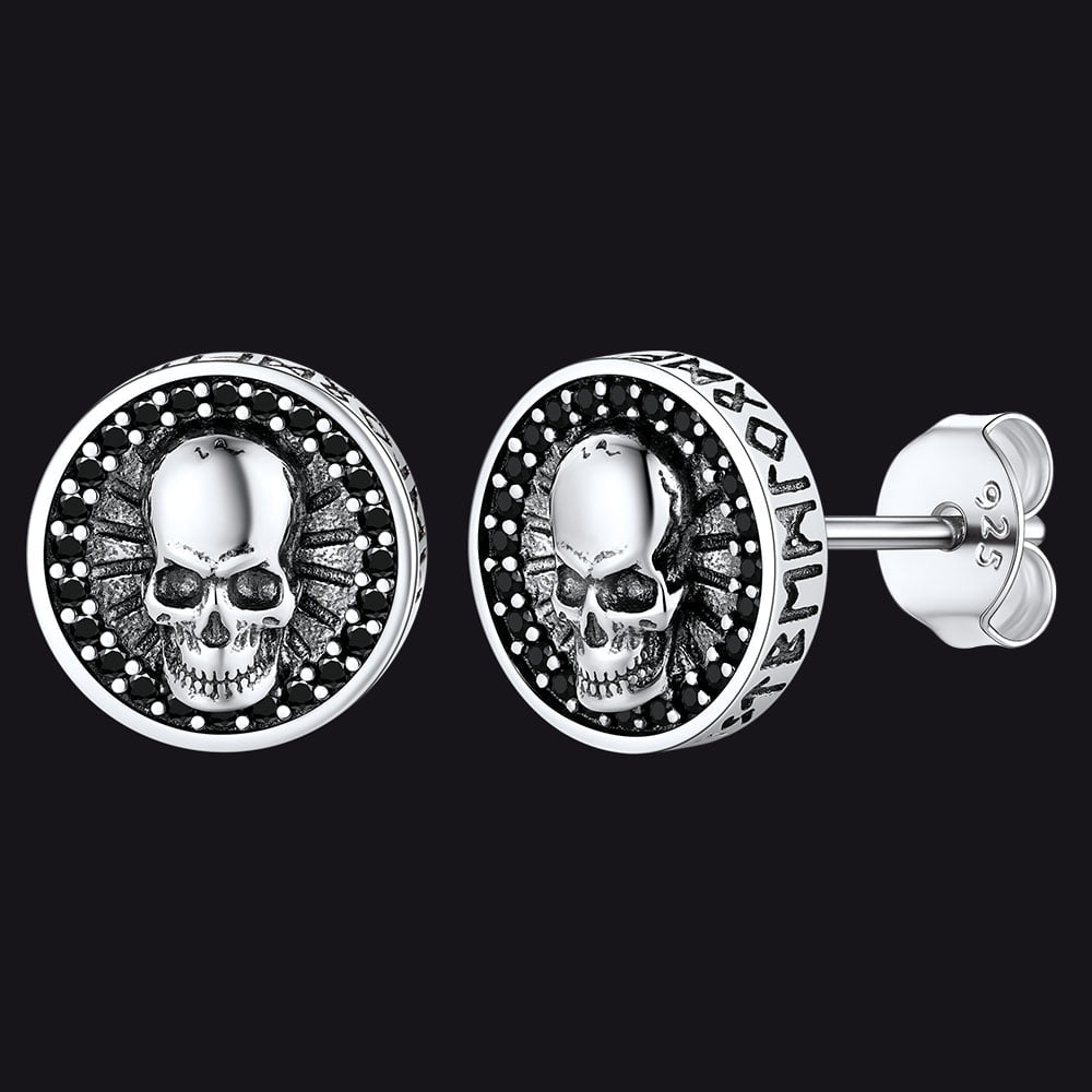 Viking Rune Fang Stud Earrings for – Nordic Star Cz Earrings