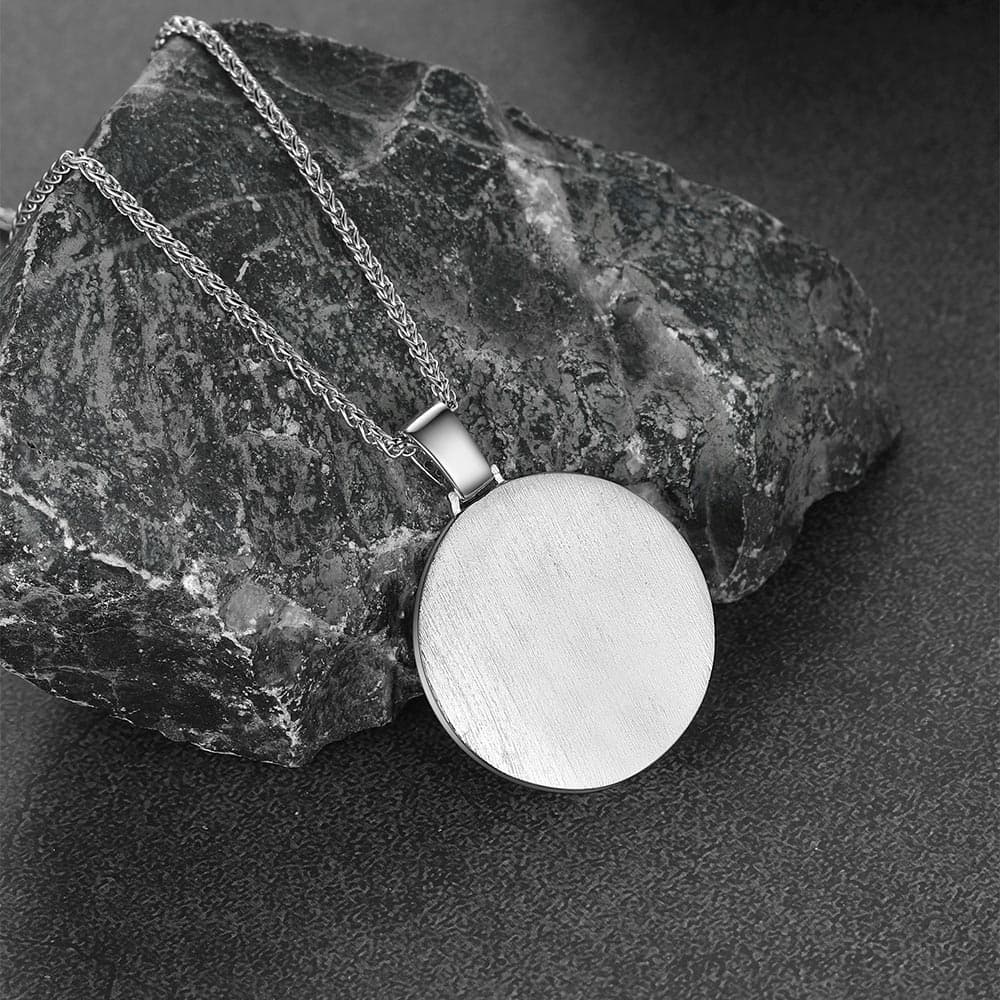 Sterling Silver Customized Cz Picture Necklace Memorial Pendant for