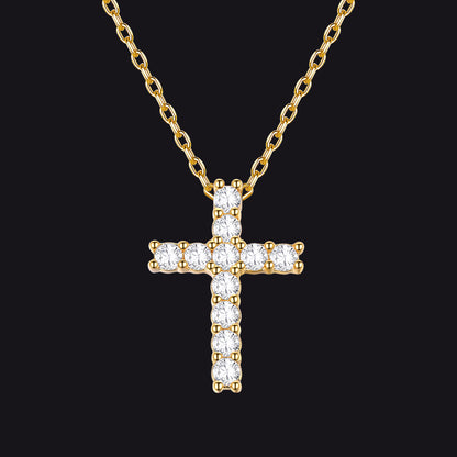 Faith Dainty Cross Pendant Necklace With Cz Gift for Mom Gift