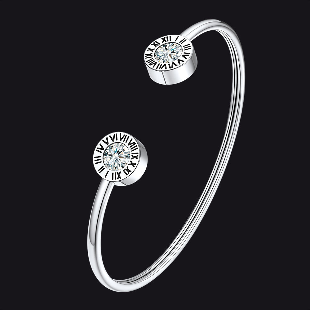 Roman Numerals Birthstone Bracelets for