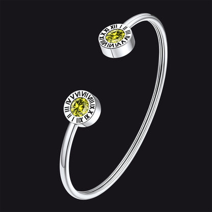 Roman Numerals Birthstone Bracelets for