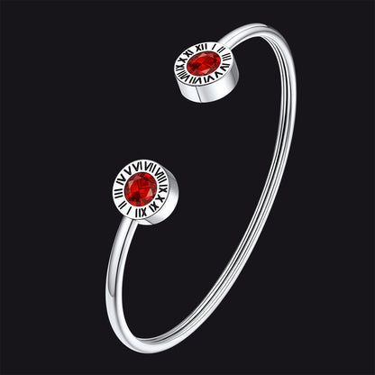 Roman Numerals Birthstone Bracelets for
