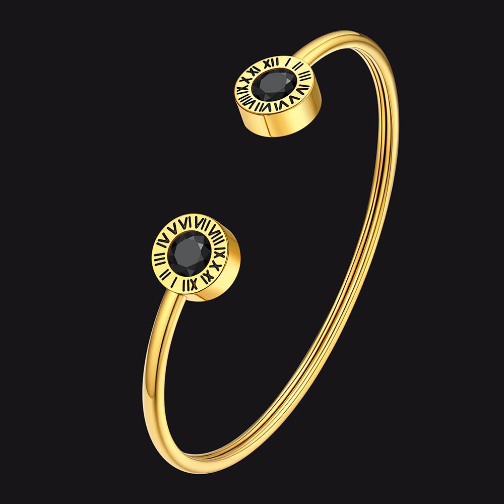 Roman Numerals Birthstone Bracelets for