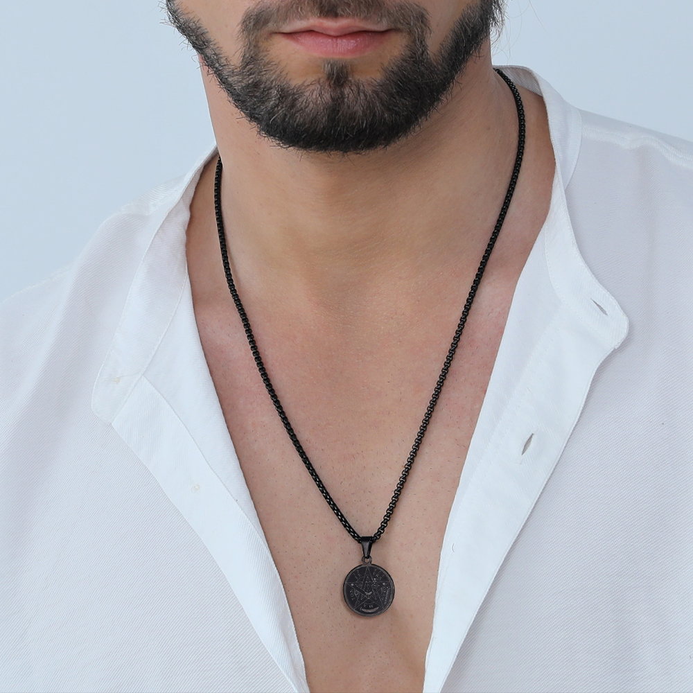 Seal of Solomon Medal Pentagram Amulet Necklace