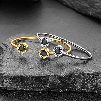 Roman Numerals Birthstone Bracelets for