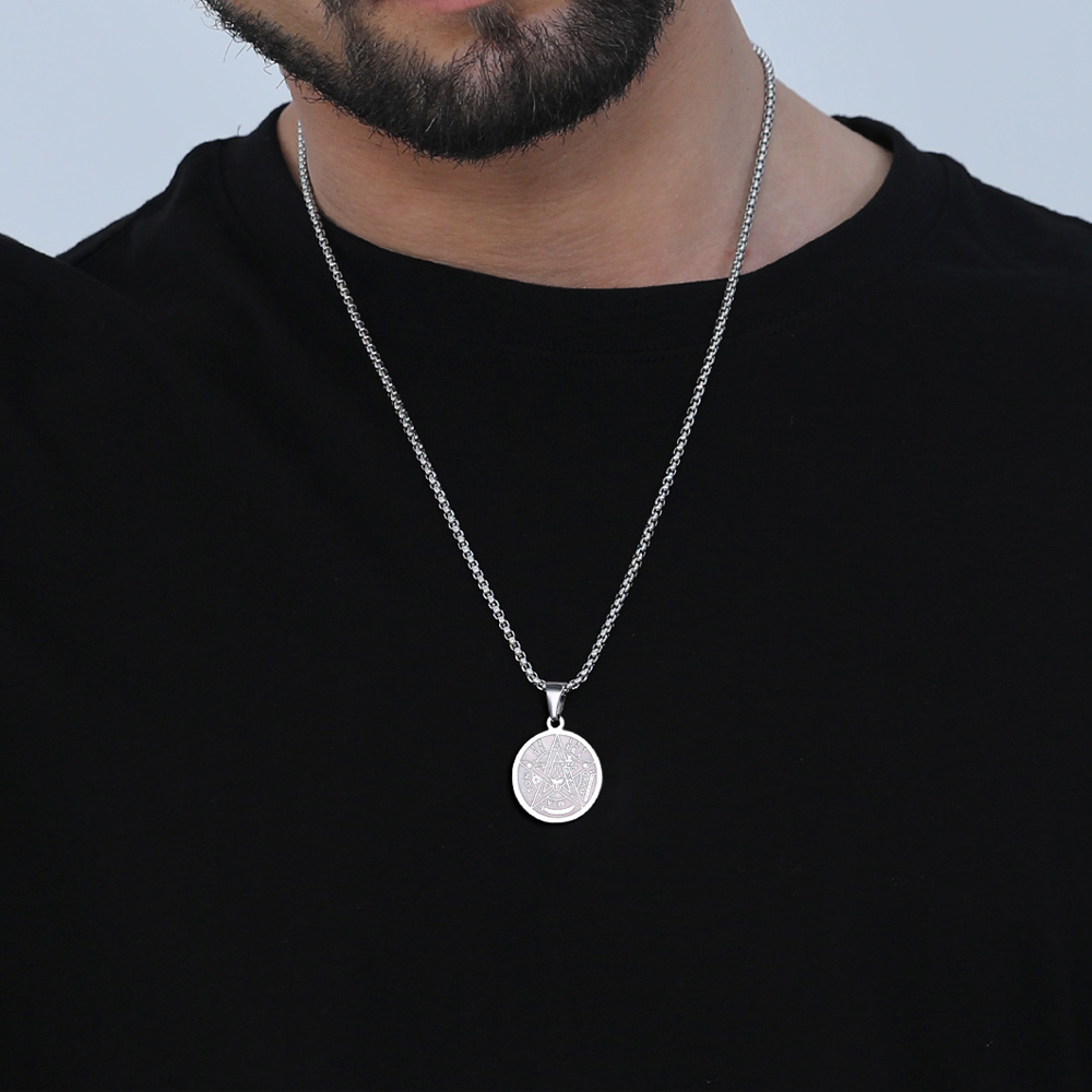 Seal of Solomon Medal Pentagram Amulet Necklace