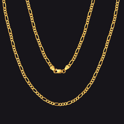 Figaro Link Chain Necklace in Sterling Silver