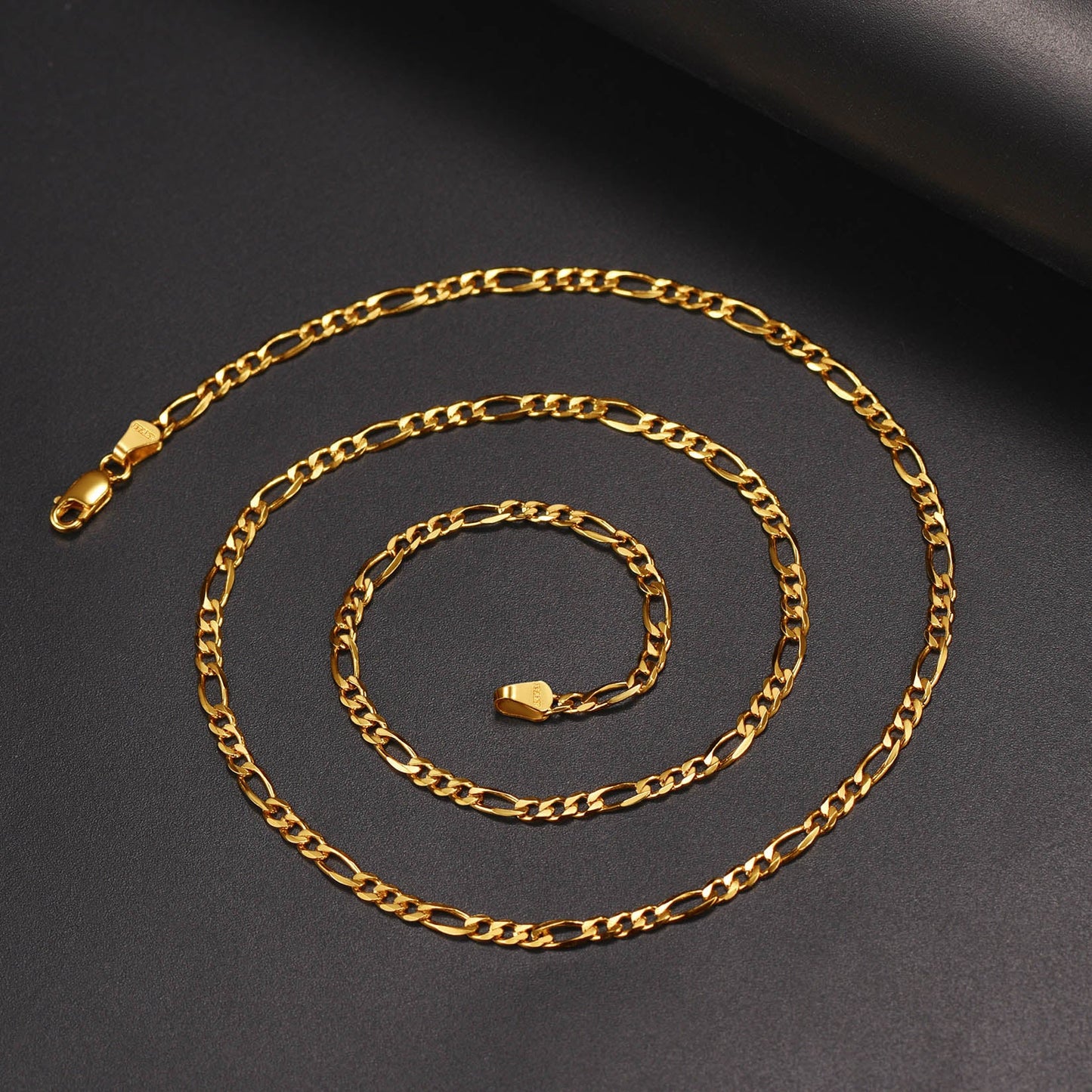 Figaro Link Chain Necklace in Sterling Silver