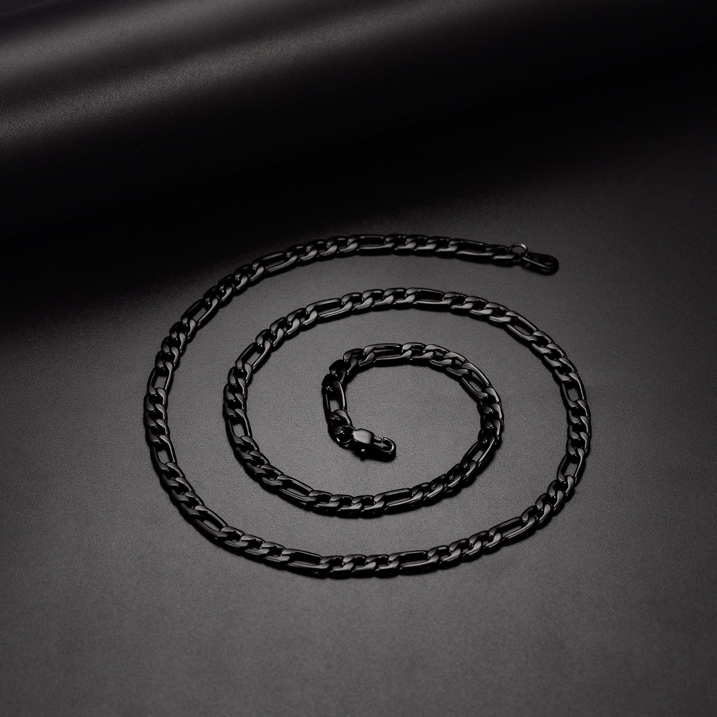 8mm Figaro Link Chain & Bracelet Bundle Set for
