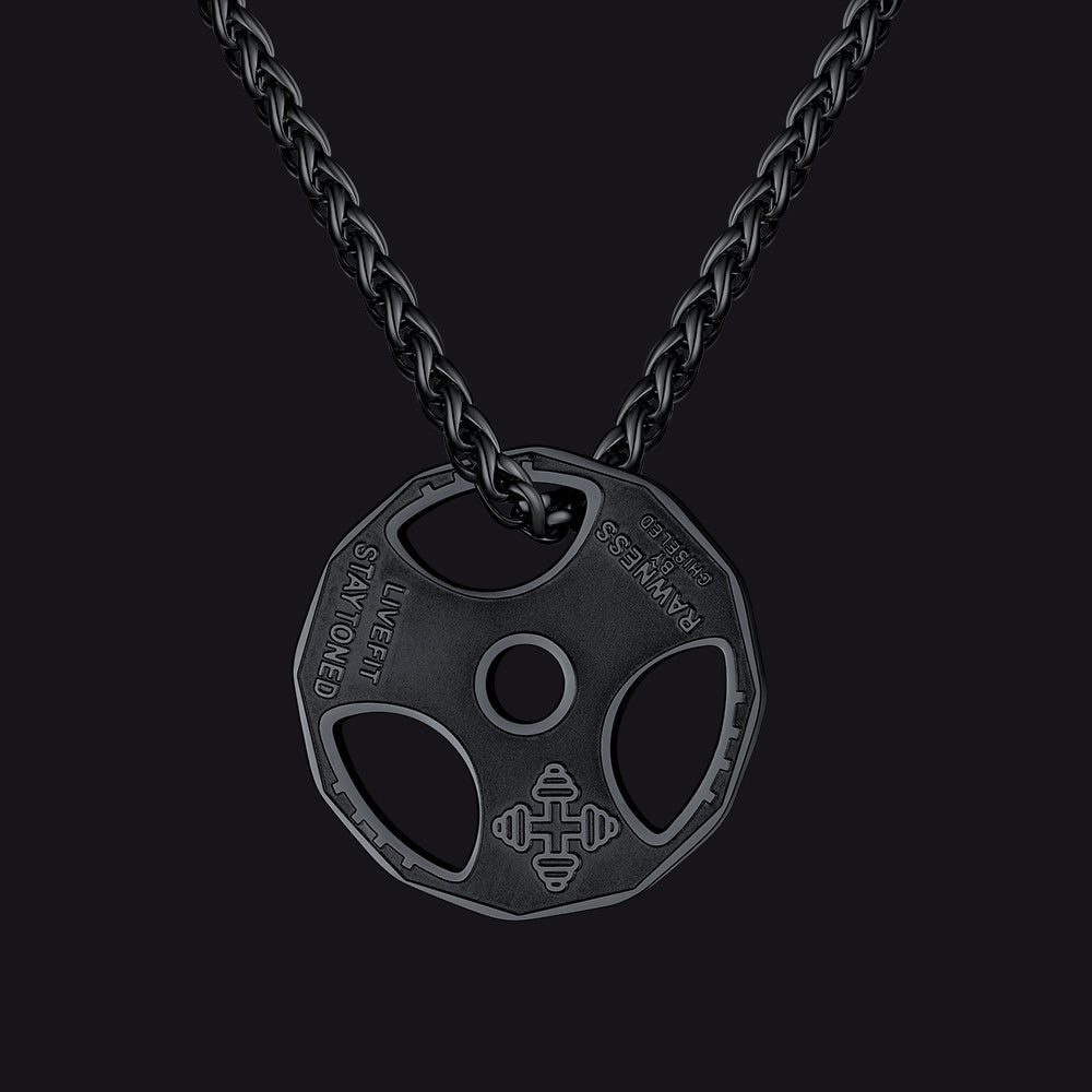 Fitness Weight Plate Necklace Gym Gift for