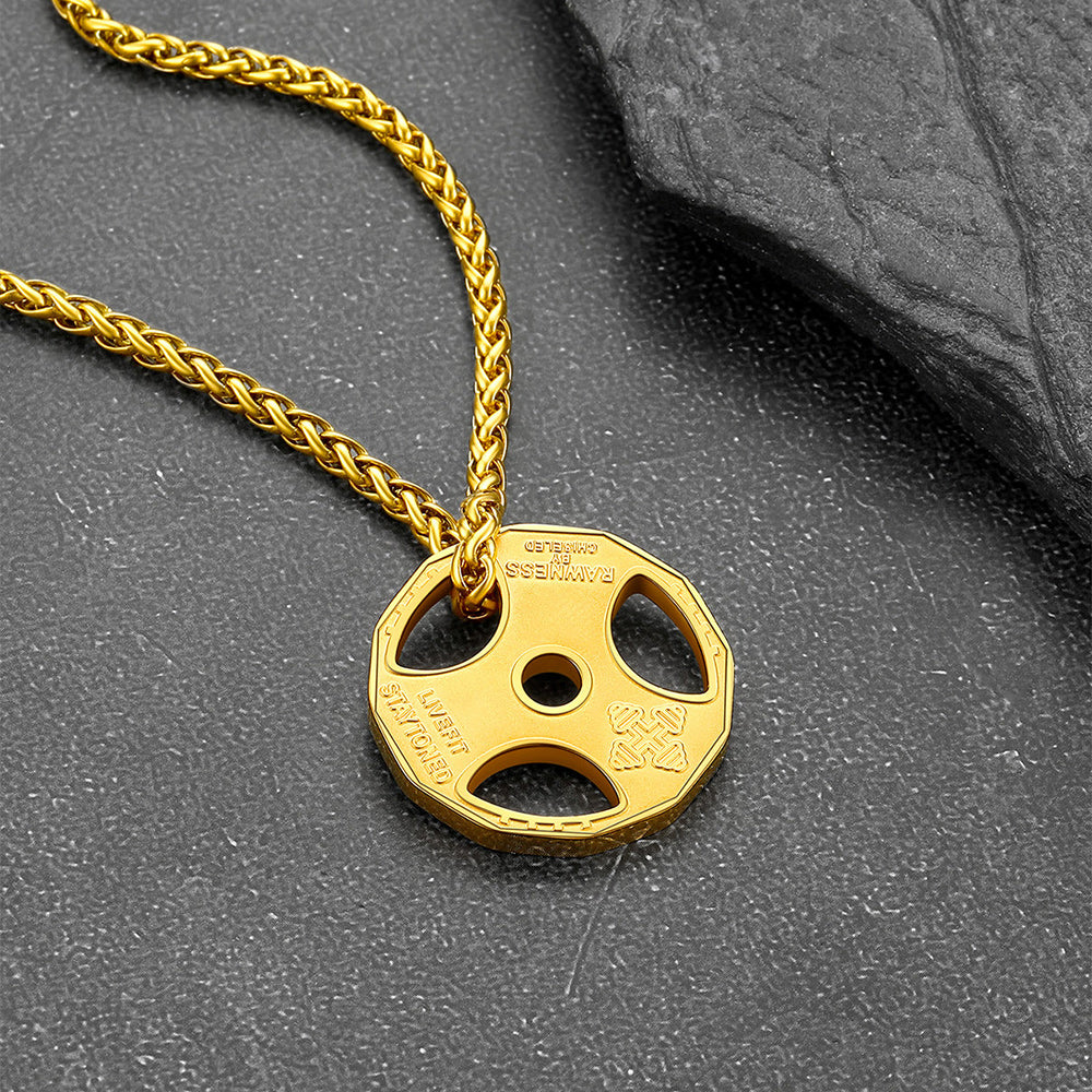 Fitness Weight Plate Necklace Gym Gift for