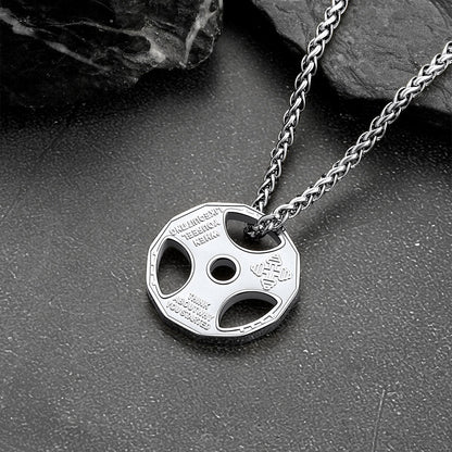 Fitness Weight Plate Necklace Gym Gift for