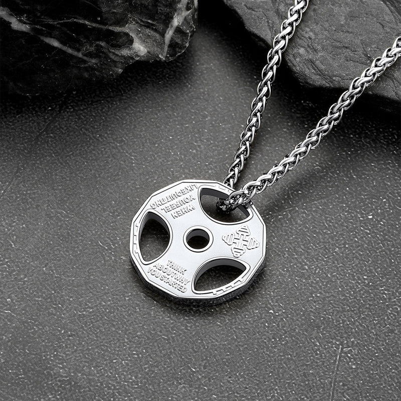 Fitness Weight Plate Necklace Gym Gift for