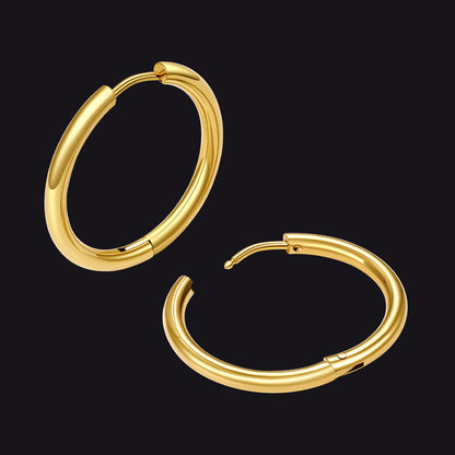 Simple 10mm Hoop Earrings for