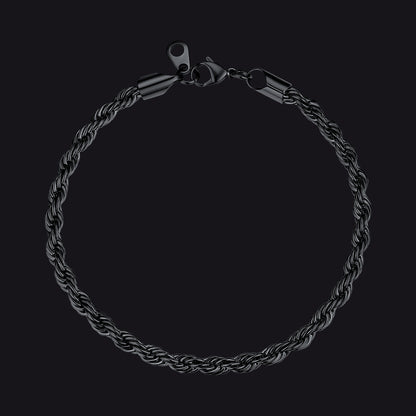 3mm/6mm Link Rope Chain Bracelet for