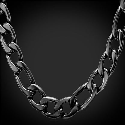 Flash 12mm Figaro Chain Necklace for for