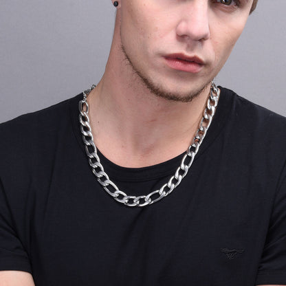 Flash 12mm Figaro Chain Necklace for for
