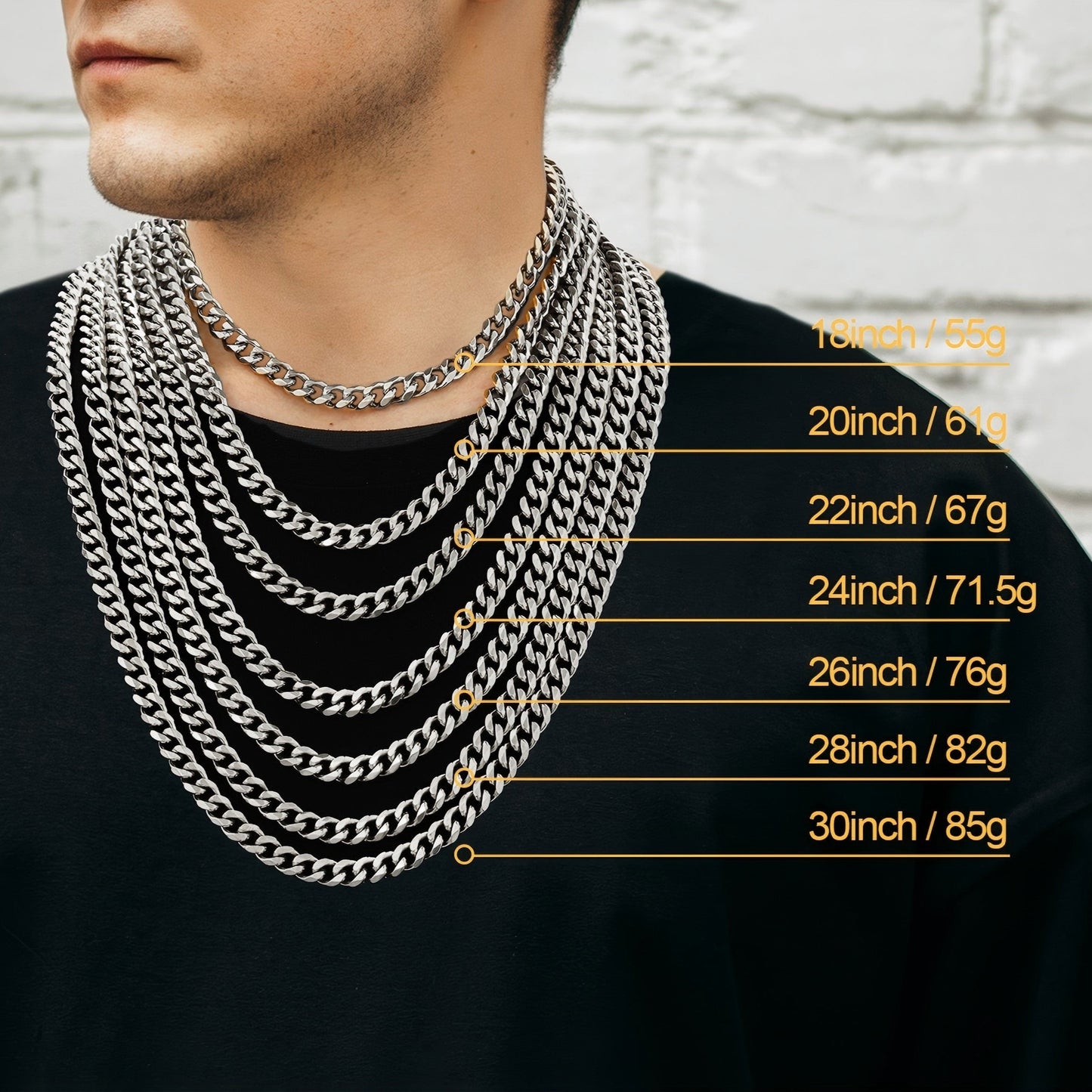 Chunky Miami Curb Cuban Link Chain Necklace for