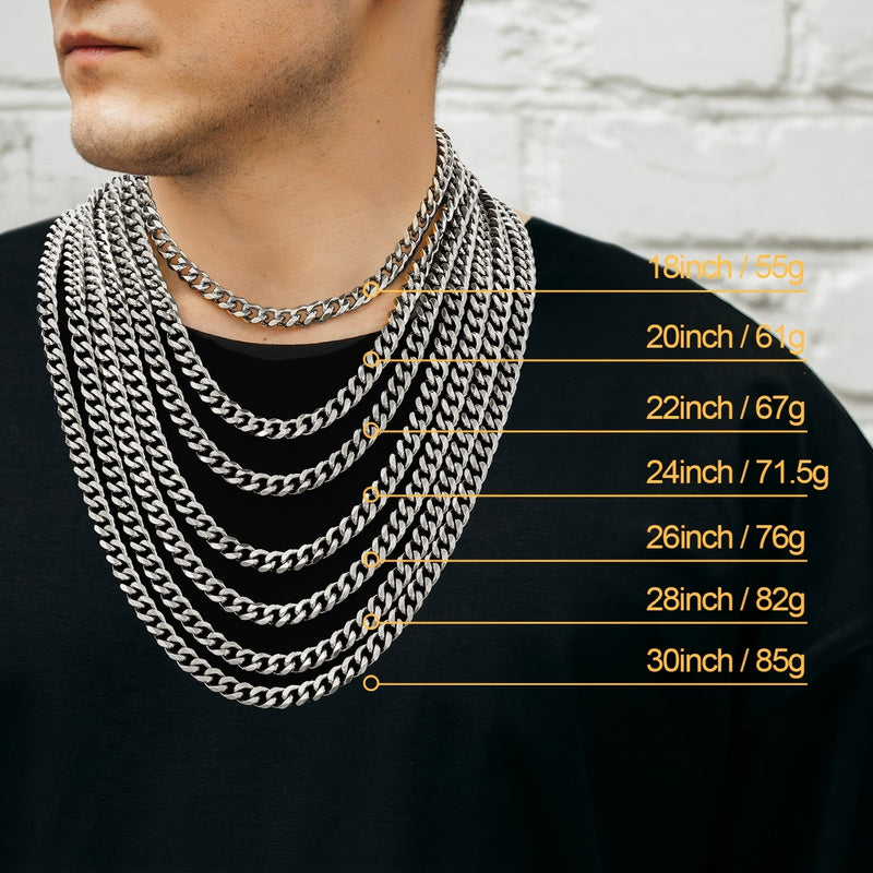 Chunky Miami Curb Cuban Link Chain Necklace for